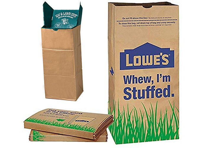 30 Gallon Kraft Lawn And Leaf Bags Heavy Duty Large Paper Trash
